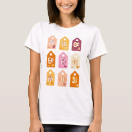 Camiseta mujeres alfabéticas