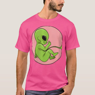 Camiseta Mujeres Alien Feto Embarazo Embarazo Embarazo Ufo