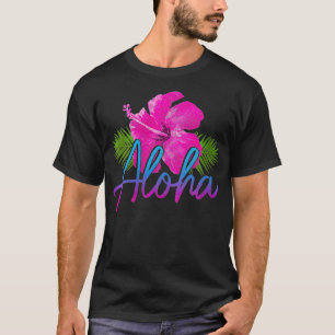 Camiseta Mujeres Aloha Hawaii Surf Hibiscus