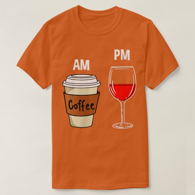 Camiseta Mujeres AM Café PM Wine (Diseño del anverso)