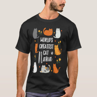 Camiseta Mujeres amantes de gatos lindos Nana abuela mascot