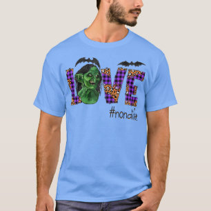 Camiseta Mujeres Amas Halloween arte aterrador Nona regalo 