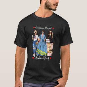 Camiseta Mujeres Americanas Criadas Sangre Arubana Bandera