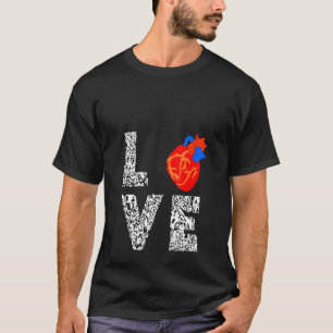 Camiseta Mujeres Amor Al Corazón Humano Cardiología Cuidado