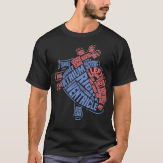 Camiseta Mujeres Anatómicas del Corazón Partes Médicas del 