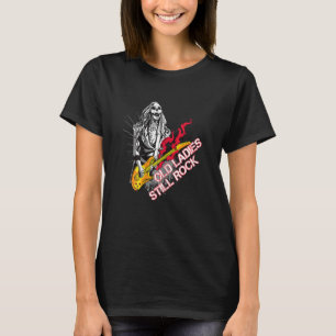 Camiseta Mujeres ancianas siguen rodando esqueleto rocas es