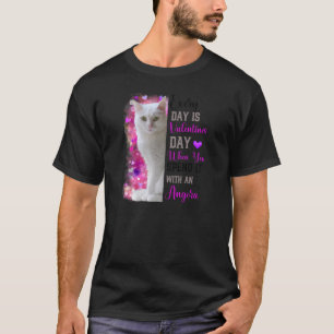 Camiseta Mujeres Angora Cat Mamá Día de San Valentín Cat