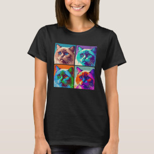 Camiseta Mujeres animales coloridas del Ilustracion pop Bir