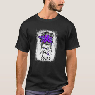 Camiseta Mujeres Apoyan A Squad Messy Bun Purple Warriorr E