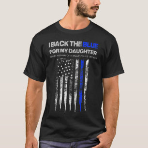 Camiseta Mujeres apoyo el azul por mi hija azul delgado l