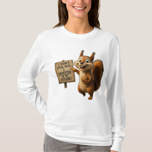 Camiseta Mujeres Ardilla Divertidas y Locos Gráficos Manga