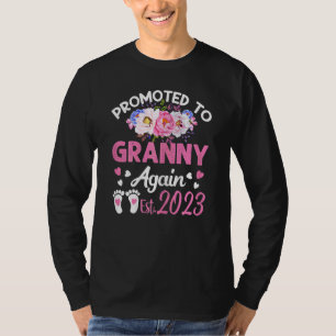 Camiseta Mujeres Ascendidas A Una Abuela De Nuevo 2023 Madr