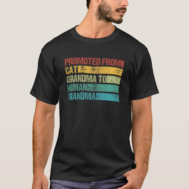 Camiseta Mujeres Ascendidas De Abuela Gato A Abuela Humana (Anverso)