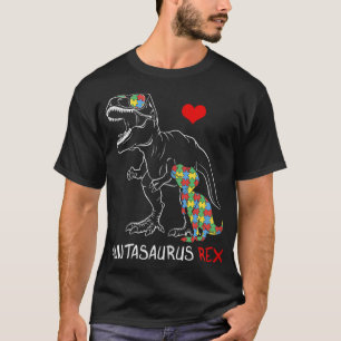 Camiseta Mujeres Auntasaurus Tía Rex Autism Sensibilización