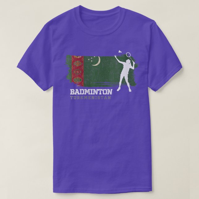 Camiseta Mujeres Badminton Turkmenistán Juegos Netos Pla (Diseño del anverso)