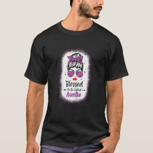Camiseta Mujeres Bendecidas De Ser Llamadas Tía Leopard Mes