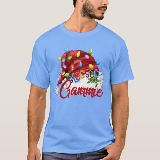 Camiseta Mujeres bendecidas Gammie Santa Hat Xmas Light