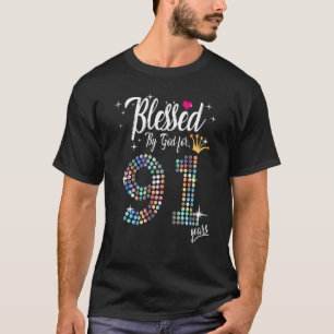Camiseta Mujeres bendecidas por Dios durante 91 años 91º cu
