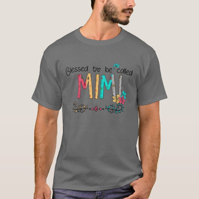 Camiseta Mujeres bendecidas por ser llamadas Mimi Feliz Día (Anverso)