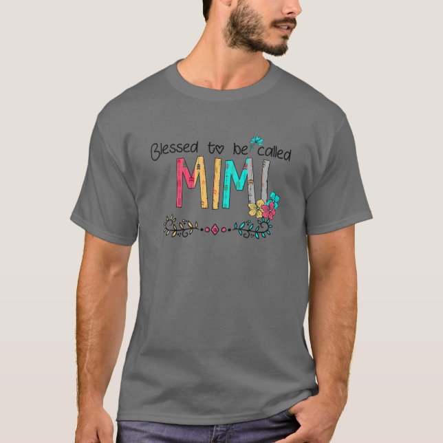 Camiseta Mujeres bendecidas por ser llamadas Mimi Feliz Día (Anverso)