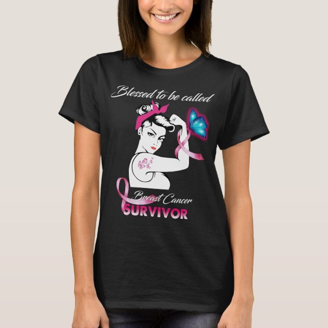 Camiseta mujeres bendecidas por ser llamadas sobrevivientes (Anverso)