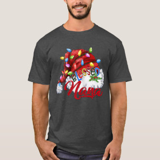 Camiseta Mujeres bendecieron a Nana Santa Hat Xmas Light84