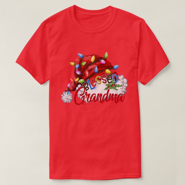 Camiseta Mujeres bendicen a la abuela Navidades de Sombrero (Diseño del anverso)