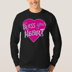 Camiseta Mujeres Bendigan su Pequeño Corazón Frase Sureña D