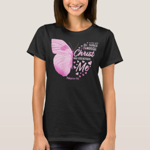 Camiseta Mujeres Biblia cristiana versus mariposa Je religi