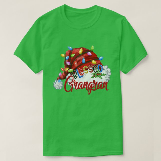 Camiseta Mujeres Bienaventuradas Grangran Santa Hat Xmas Li (Diseño del anverso)