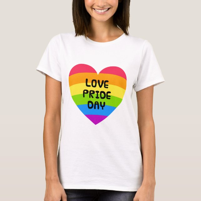 Camiseta Mujeres blancas del Día del Orgullo del Amor (Anverso)