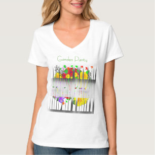 Camiseta Mujeres Blancas Fiesta en el Jardín