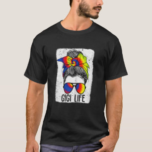 Camiseta Mujeres blanqueadas Mimi Life Mom Life Tie Dye Mes