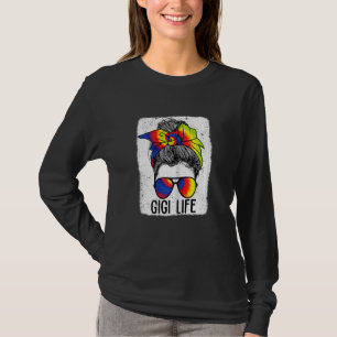 Camiseta Mujeres blanqueadas Mimi Life Mom Life Tie Dye Mes