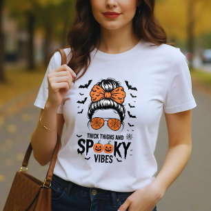 Camiseta Mujeres Blanqueadas Pelo Desordenado Moño Muslos G