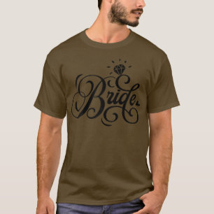 Camiseta Mujeres Boda Novia y recién casados lindos recién 