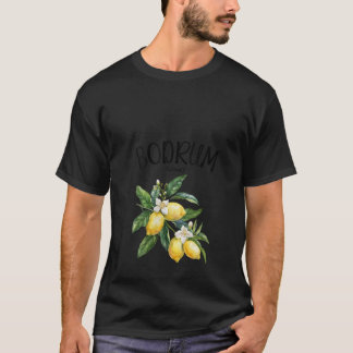 Camiseta Mujeres Bodrum Lemon Art Turco Fruta Lover Turquía