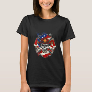 Camiseta Mujeres Bomberos Bomberos Incendios Ax y Casco