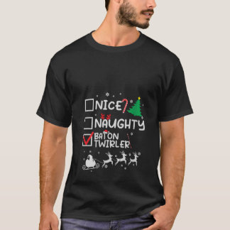 Camiseta Mujeres Bonito Travieso Baton Twirler Majorette Cr