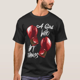 Camiseta Mujeres Boxeo Kickboxing Una Chica Que Golpea Cosa
