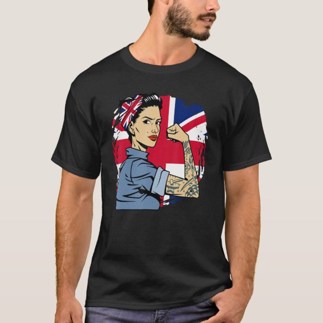 Camiseta Mujeres británicas fuertes del Reino Unido Gran Br (Anverso)