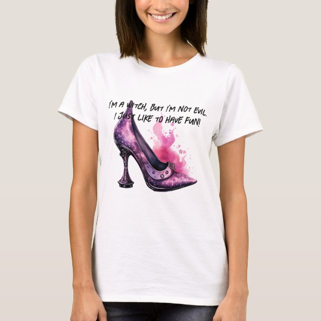 Camiseta Mujeres brujas modernas adoran Halloween rosa (Anverso)