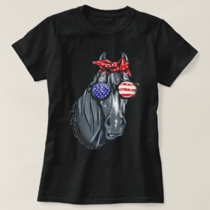 Camiseta Mujeres Caballo 4 de Julio Caballo Gráfico America