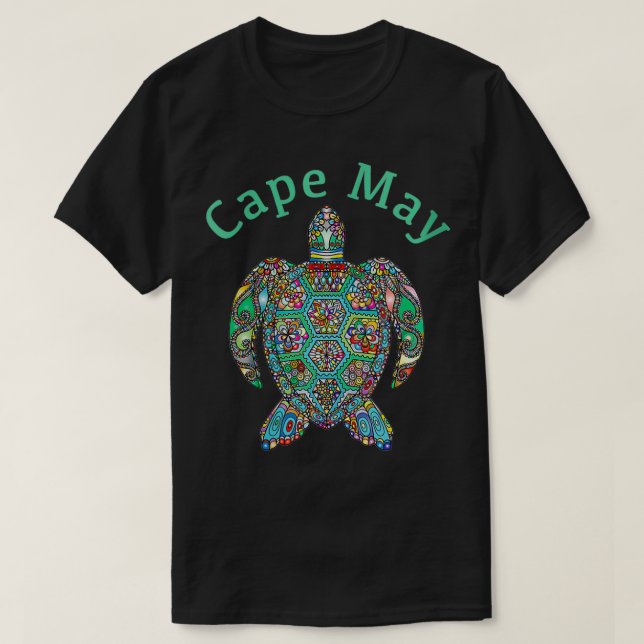 Camiseta Mujeres Cabo May Tribal Turtle Gift VNeck (Diseño del anverso)