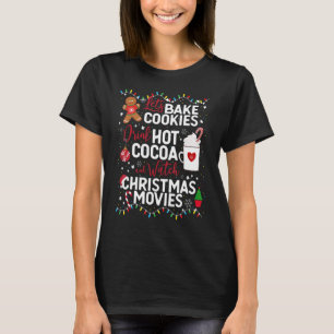 Camiseta mujeres, cacao caliente, galletas, Navidades Pelíc