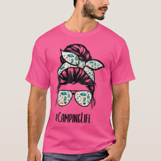Camiseta Mujeres Caminando La Vida Desordenada Bun Hair El 
