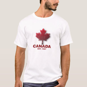Camiseta Mujeres Canadá 150 años Bandera Canadiense Est 186