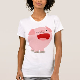 Camiseta Mujeres cantantes del cerdo del dibujo animado