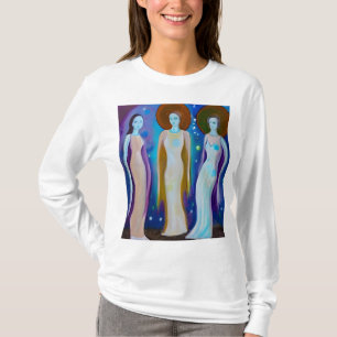Camiseta Mujeres Celestiales Obra de Arte Abstracta
