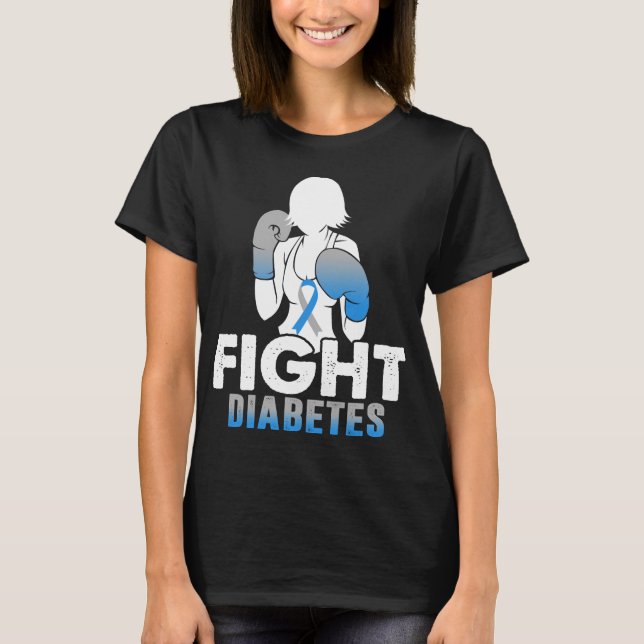 Camiseta mujeres chica lucha contra la diabetes t1d t2d gue (Anverso)